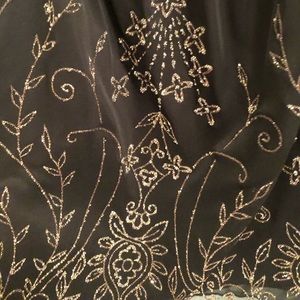 Black dress with bronze-ish color beading